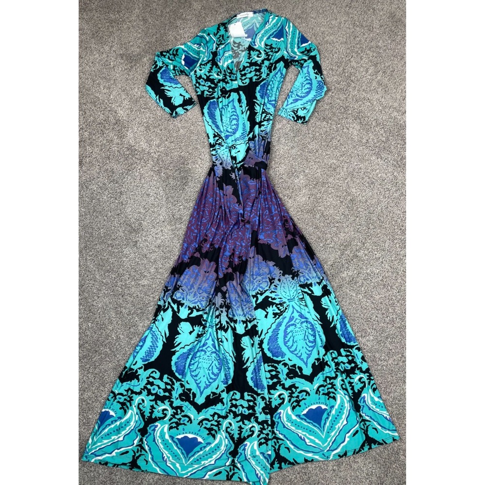 Vintage Weekend Dress Womens Small Wrap Maxi Ombre Stretch Nordstrom Rack NEW